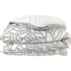 Housse de couette 200x200 cm coton lavé SERENA Beige écru