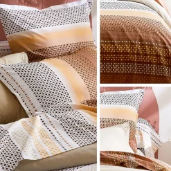 Housse de couette 280x240 cm coton NIAGARA marron Châtaigne
