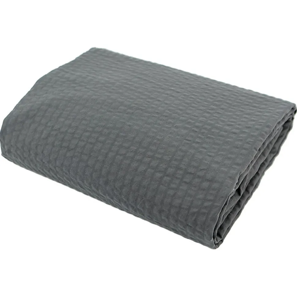 Housse de couette 140x200 cm coton POPPY gris plomb