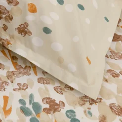 Housse de couette 280x240 cm en coton ÉVASION pêche écru