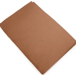 Housse de couette 240x220 cm mousseline de coton MILOS marron cognac