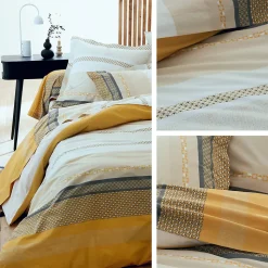Housse de couette 300x240 cm percale coton MARLOW Miel