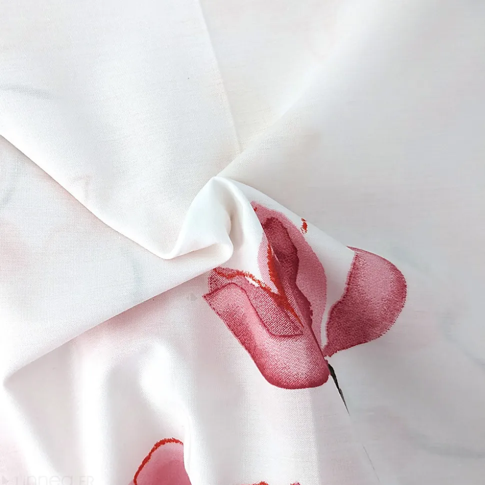 Housse de couette 300x240 cm percale coton ELISA Rose