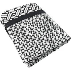 Housse de couette 240x220 cm percale coton RIVIERA noir Réglisse