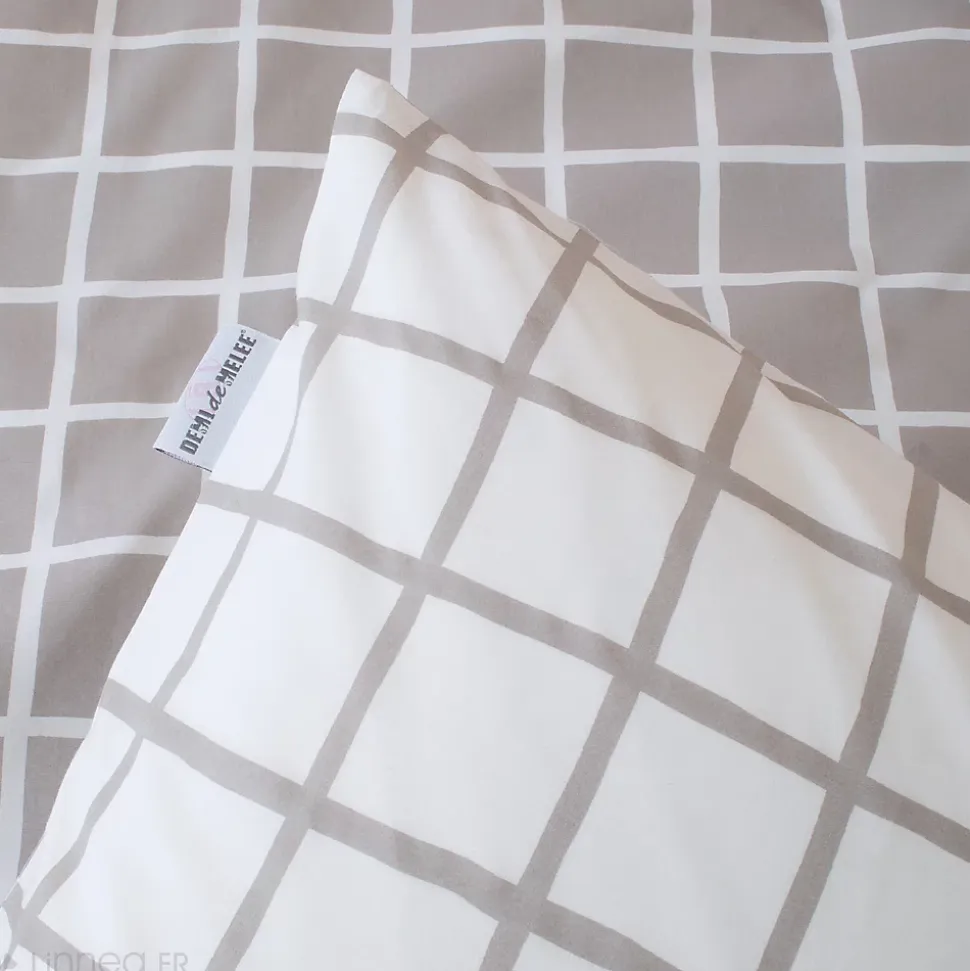 Housse de couette 200x200 cm percale coton DDM MAX Gris