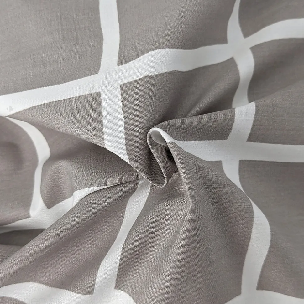 Housse de couette 200x200 cm percale coton DDM MAX Gris