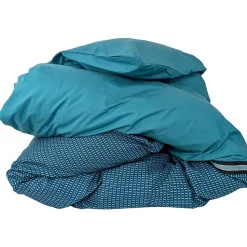 Housse de couette 260x240 cm percale de coton GUSTAV vert Emeraude