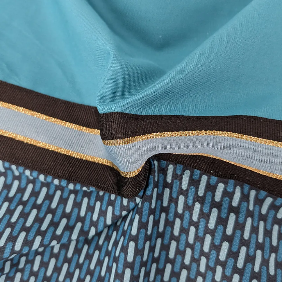 Housse de couette 260x240 cm percale de coton GUSTAV vert Emeraude