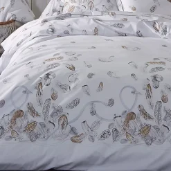 Housse de couette 300x240 cm Percale pur coton PLUMES