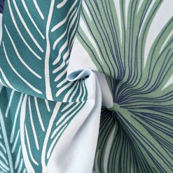 Housse de couette 200x200 cm percale de coton MOOREA PACIFIC bleu/vert