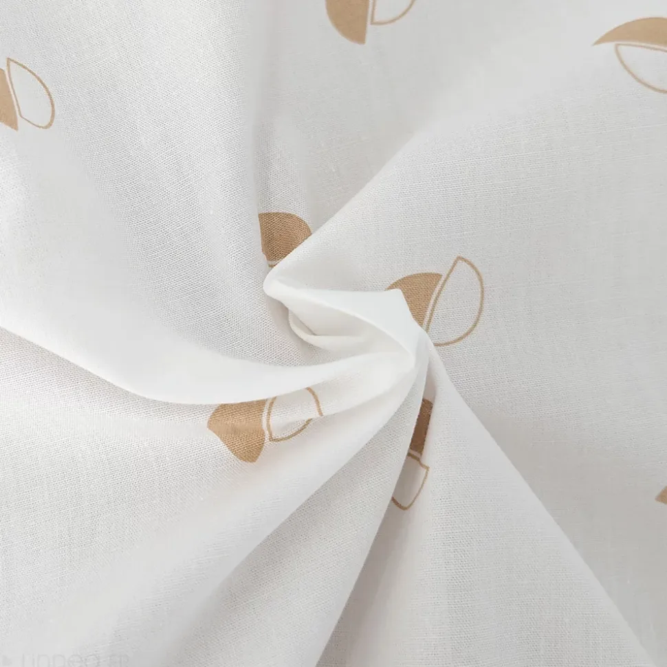 Housse de couette 280x240 cm percale coton ALEX marron Moka