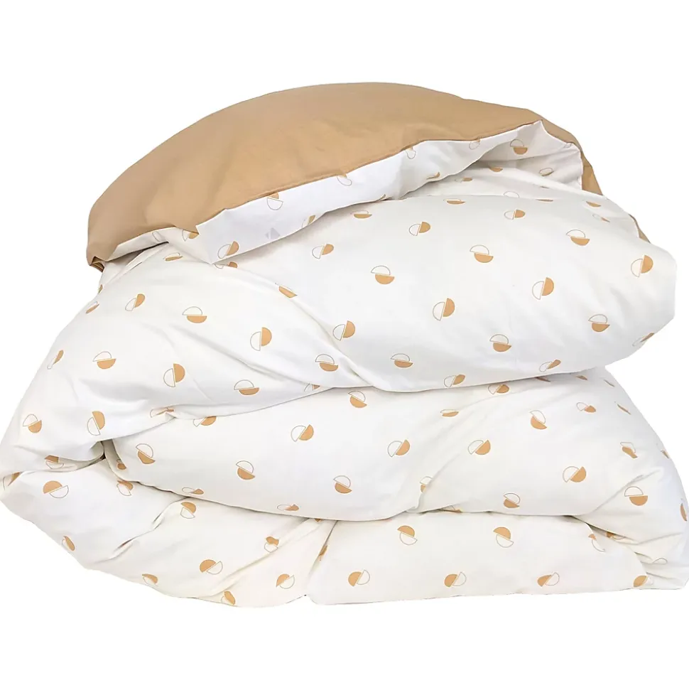 Housse de couette 280x240 cm percale coton ALEX marron Moka