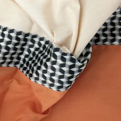 Housse de couette 260x240 cm percale coton MACASSAR Cognac