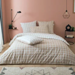 Housse de couette 200x200 cm percale coton DDM MAX Beige