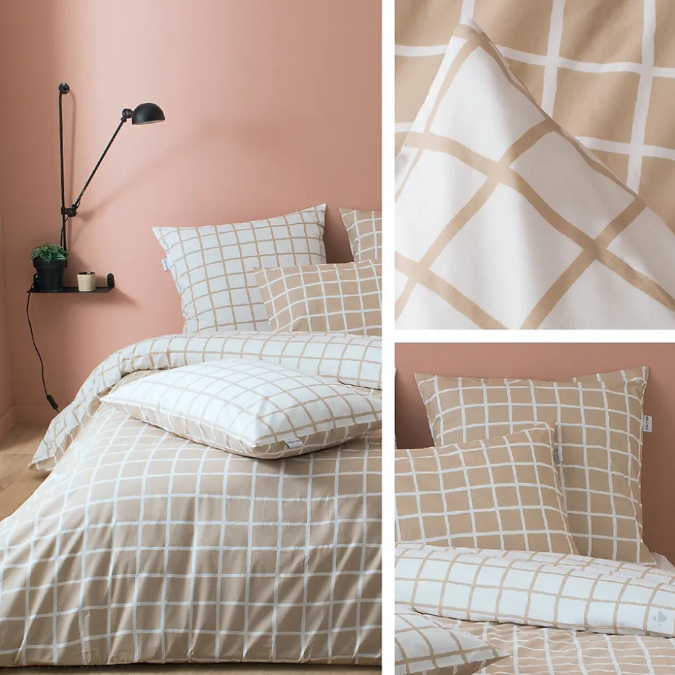 Housse de couette 200x200 cm percale coton DDM MAX Beige