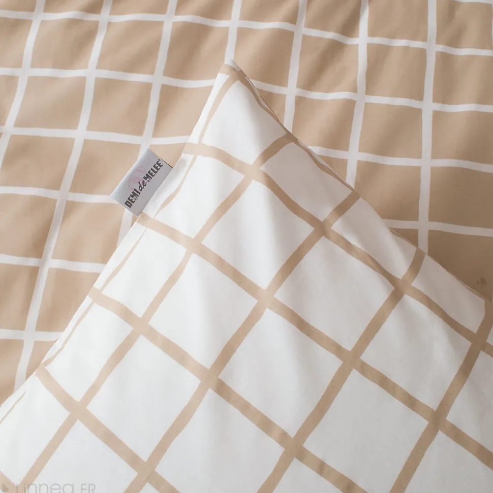 Housse de couette 200x200 cm percale coton DDM MAX Beige