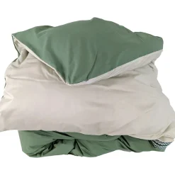 Housse de couette 240x220 cm percale coton NOA vert Kaki