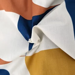 Housse de couette 260x240 cm percale de coton MODULO bleu cobalt