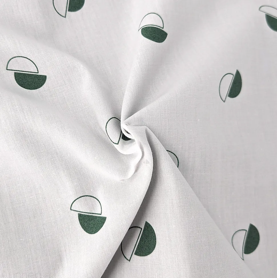 Housse de couette 300x240 cm percale coton ALEX vert Kaki