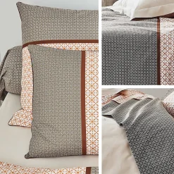 Housse de couette 140x200 cm percale coton GABIN marron