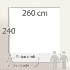 Housse de couette 260x240 cm Satin de coton VENDOME Bleu foncé