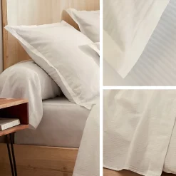 Housse de couette 260x240 cm satin de coton GRAND HÔTEL sable