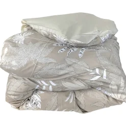 Housse de couette 240x220 cm satin de coton CAYENNE beige ficelle
