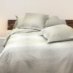 Housse de couette 240x220 cm Satin de coton CONCORDE Gris clair