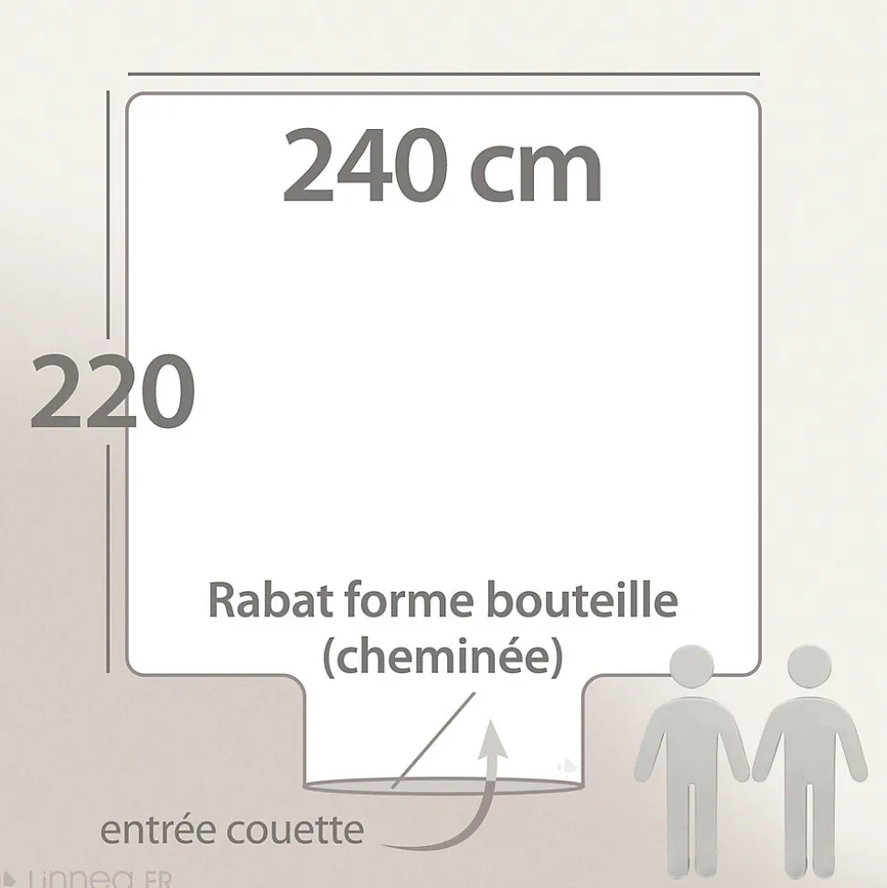 Housse de couette 240x220 cm satin de coton GRAND HÔTEL blanc