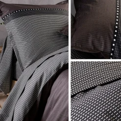 Housse de couette 140x200 cm satin de coton ENZO noir