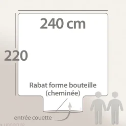 Housse de couette 240x220 cm satin de coton TIAGO noir