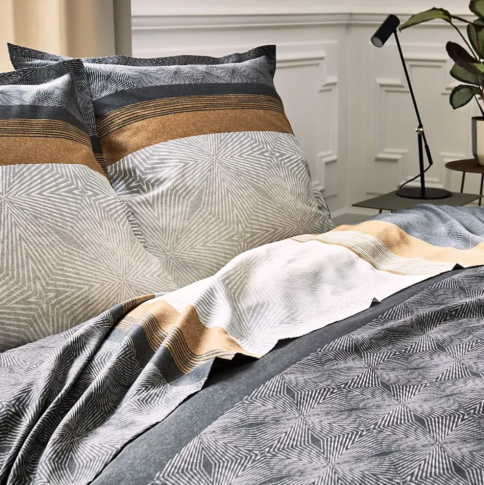 Housse de couette 240x220 cm satin de coton TIAGO noir