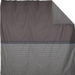 Housse de couette 260x240 cm satin de coton ENZO noir
