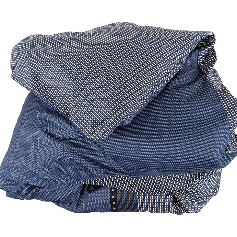 Housse de couette 140x200 cm satin de coton ENZO bleu