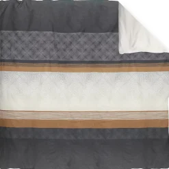 Housse de couette 200x200 cm satin de coton TIAGO noir