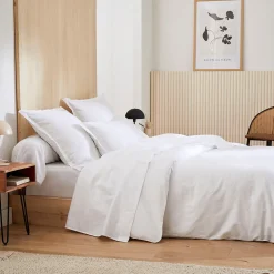 Housse de couette 200x200 cm satin de coton GRAND HÔTEL blanc