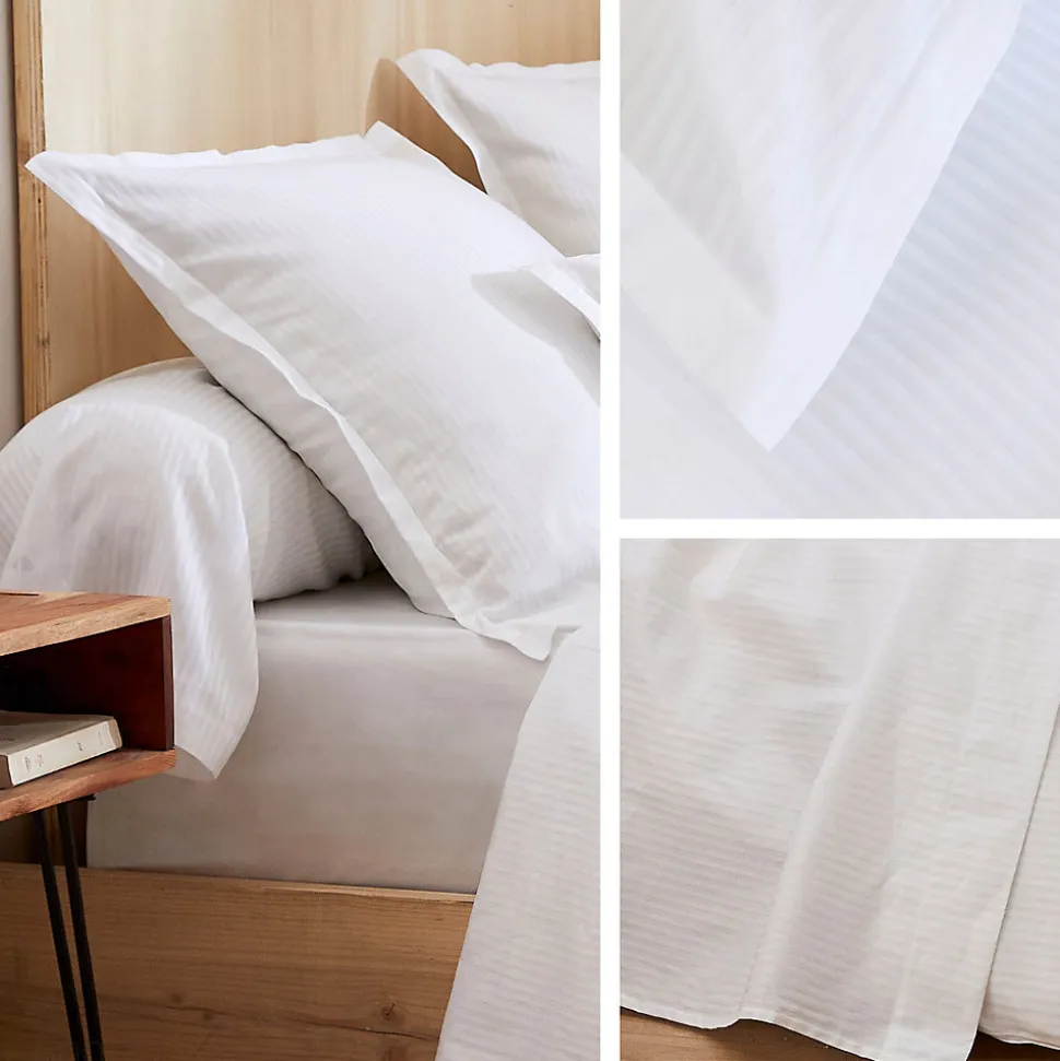 Housse de couette 200x200 cm satin de coton GRAND HÔTEL blanc