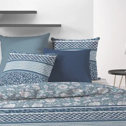 Housse de couette 240x220 Debby + 2 taies coton bio 57 fils