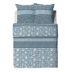 Housse de couette 240x220 Debby + 2 taies coton bio 57 fils