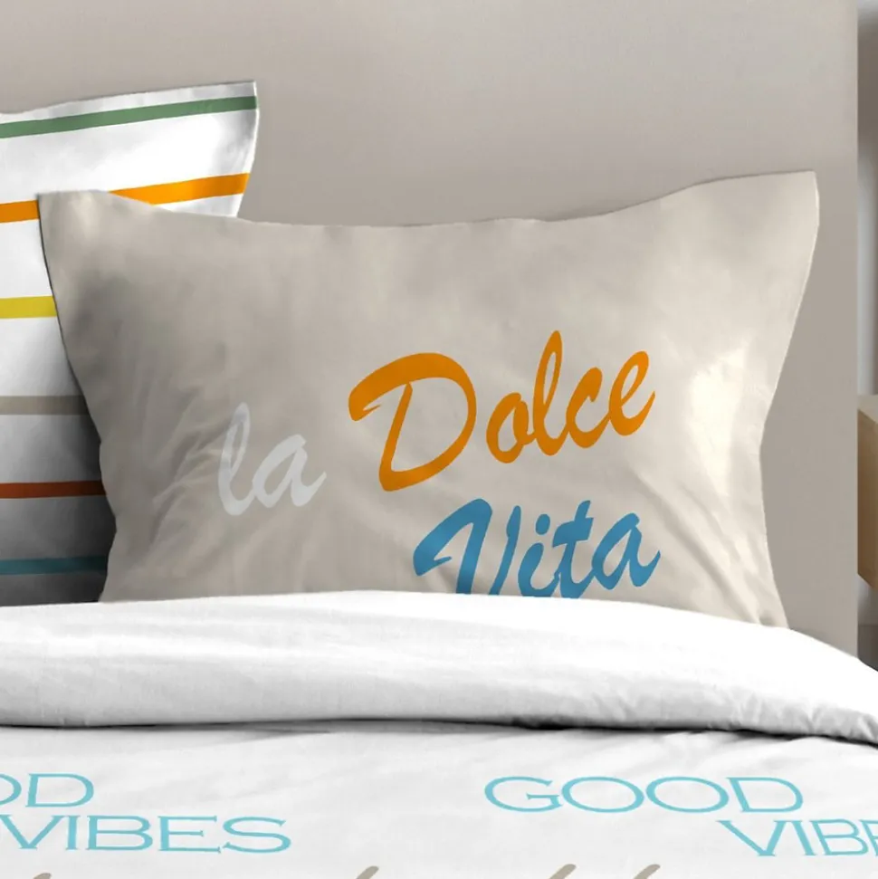Housse de couette 260x240 DOLCE VITA + 2 taies coton 57 fils