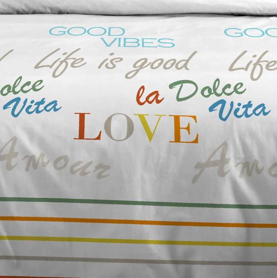 Housse de couette 260x240 DOLCE VITA + 2 taies coton 57 fils