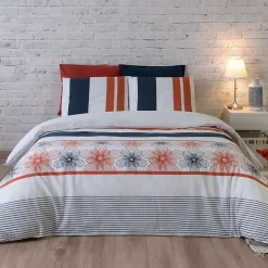 Housse de couette 260x240 Elégance + 2 taies coton 57 fils