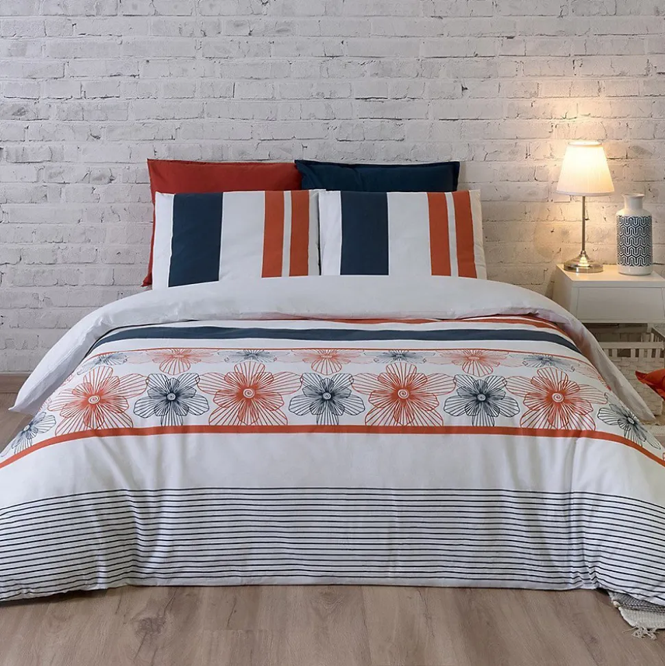 Housse de couette 260x240 Elégance + 2 taies coton 57 fils