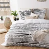 Housse de couette 240x260 Ethnik NB + 2 taies 100% coton 57 fils