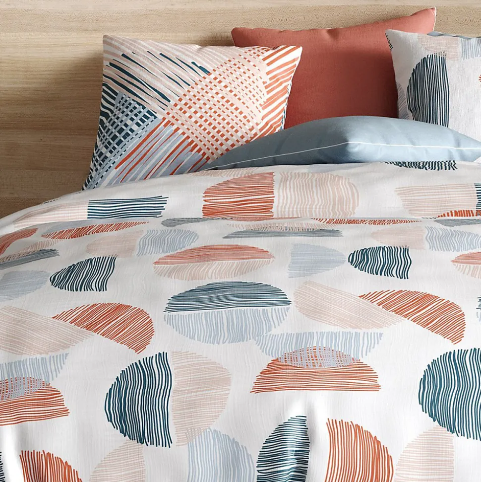 Housse de couette 240x220 Halley + 2 taies coton 57 fils