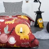 Housse de couette 140x200 Kids Happy Savane + 1 taie 100% coton 57 fils