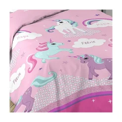 Housse de couette 140x200 Licorne + 1 taie coton