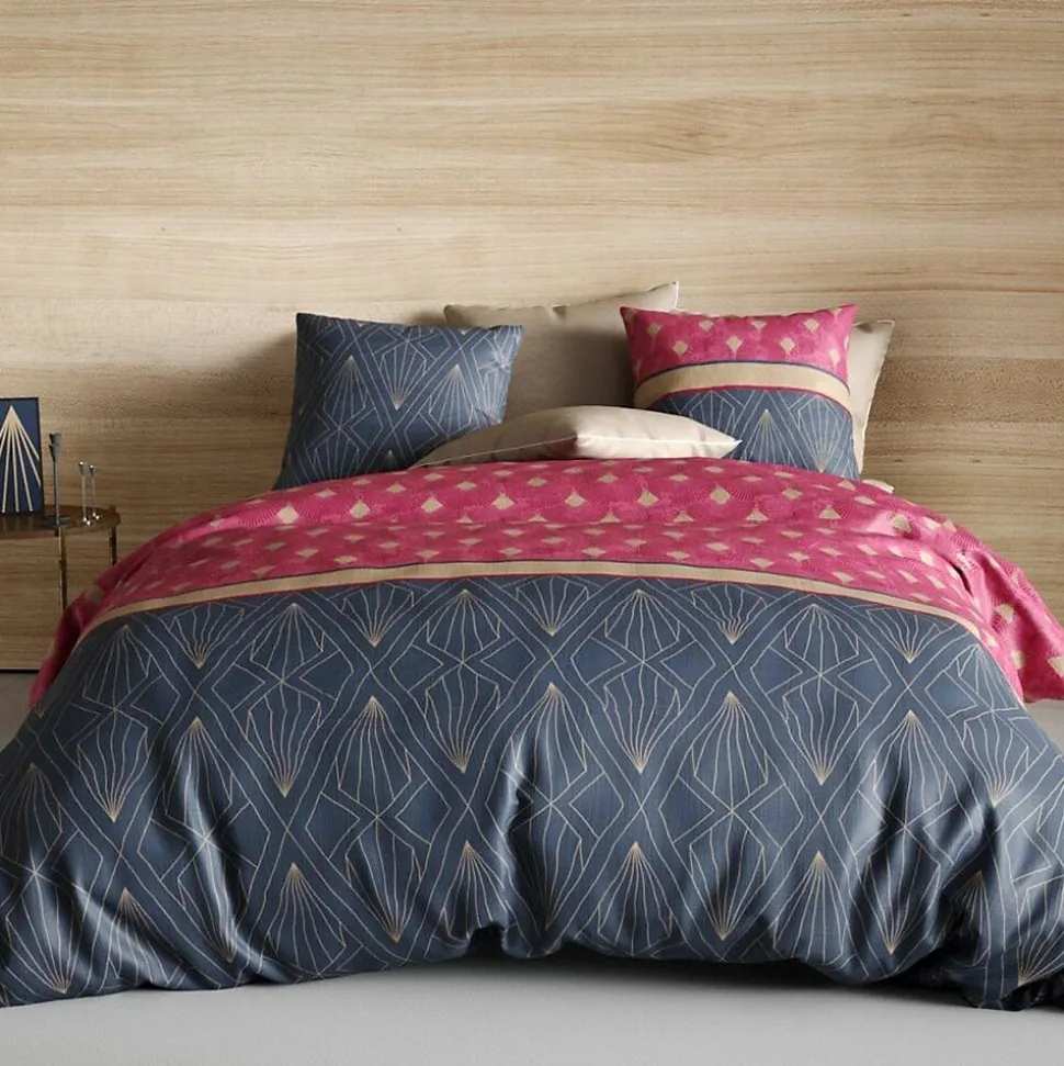 Housse de couette 260x240 Lily + 2 taies 100% coton 57 fils