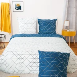 Housse de couette 240x220 List + 2 taies microfibre