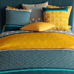 Housse de couette 240x220 Lupin + 2 taies coton 57 fils